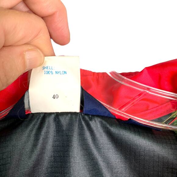 Columbia Windbreaker Jacket Women M Black Radial Sleeve Patent Half Zip 1980s - Picture 11 of 11